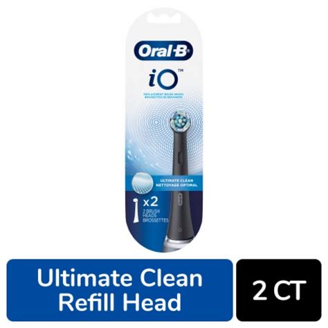 Oral B IO Ultimate Clean Black Replacement Brush Heads 2 Ct QFC