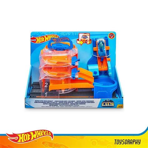 Jual Hot Wheels City Super Spin Dealership Playset Hotwheels Garage Track Di Seller Toysgraphy