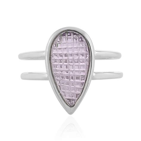 Schicker Brasilianischer Lavendel Amethyst Silber Ring Ct