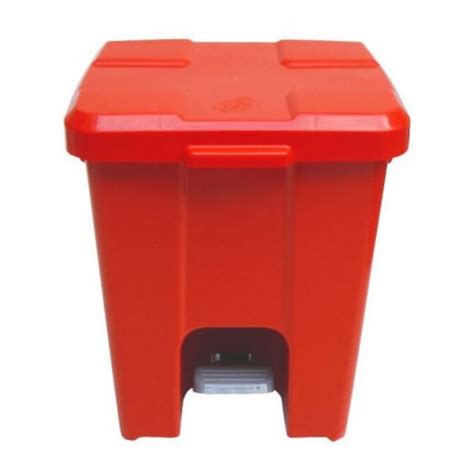 Cesto De Lixo Quadrado Pedal 15 Litros Vermelho