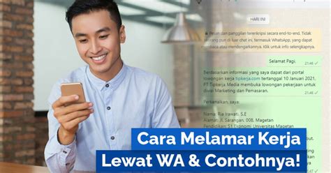 Cara Melamar Kerja Lewat Wa Dan Contohnya