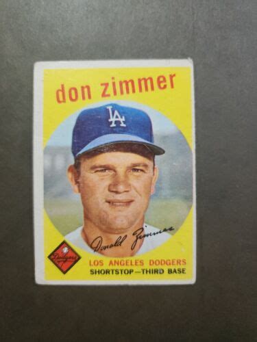 Topps Don Zimmer Los Angeles Dodgers Vg Ebay