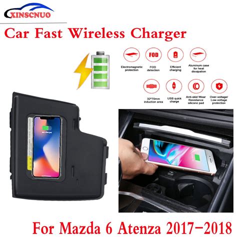 W Qi Car Wireless Charger Mobile Charger For Mazda Atenza