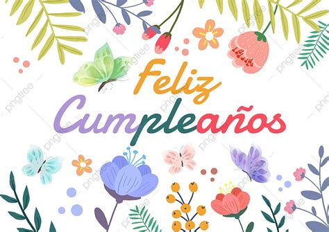 Tarjeta De Celebraci N Floral Acuarela De Dibujos Animados De Feliz