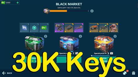 K Keys Black Market Super Chest Crate Opening Wr War Robots Unboxing