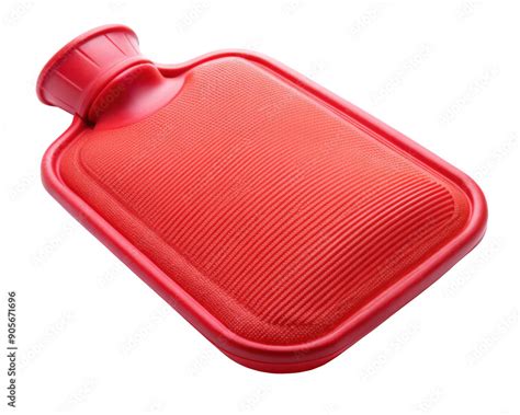 Red Rubber Hot Water Bottle With A Textured Surface For Improved Grip And Heat Distribution