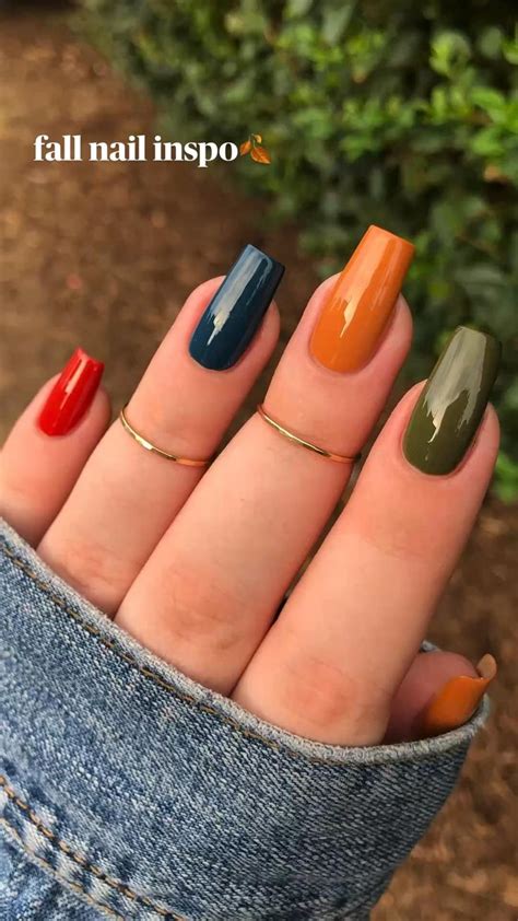 Simple Fall Nails Fall Gel Nails Cute Nails For Fall Cute Gel Nails Autumn Nails Spring