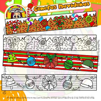 CLIPART CENEFAS NAVIDEÑAS by MERYTA CREATIVA CLIPS CREATIVOS TPT