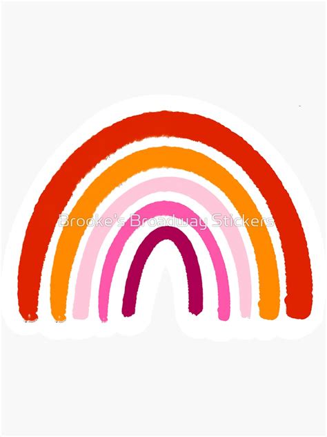 Lesbian Wlw Rainbow Watercolor Cute Pastel Sticker Sticker For Sale By Brooklynelise Redbubble