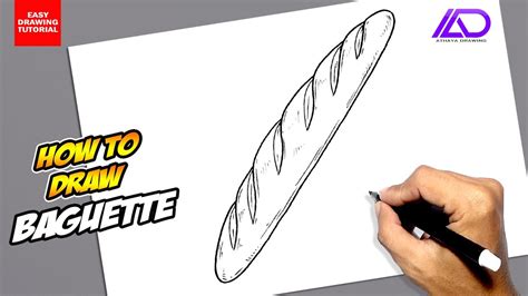 How To Draw Baguette Youtube