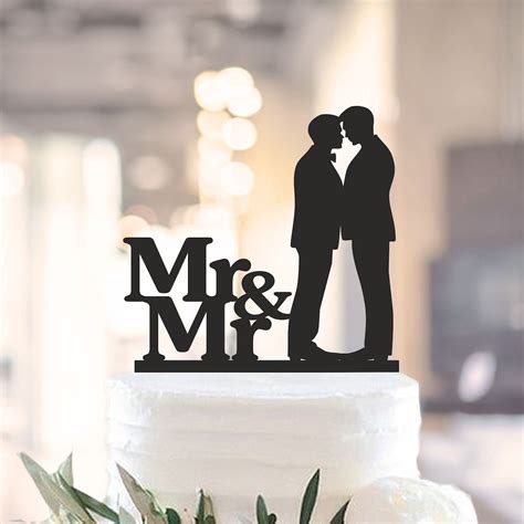 Mr And Mr Cake Topper Gay Cake Topper Gay Cake Topper Wedding Gay Wedding Cake Topper Gay