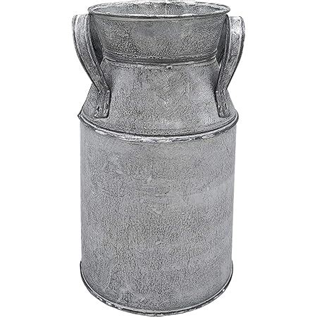 Amazon Fauevav Galvanized Milk Can Antique Retro Vase Metal