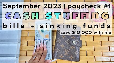 Cash Stuffing September Paycheck Year Old College Student