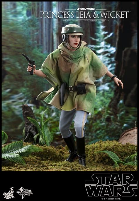Hot Toys Star Wars Return Of The Jedi 1 6 Princess Leia Wicket Collectible Figures Figures