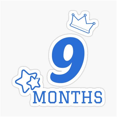 9 Months Babysuit Sticker For Sale By Suchada Redbubble