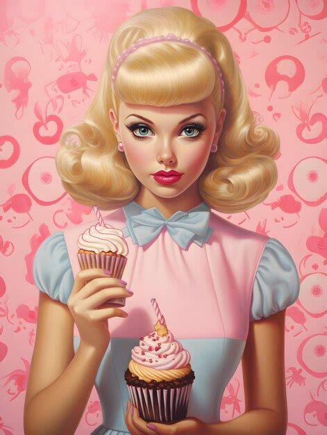 Poupée Barbie Jolie Fille Blonde Tenue Fond D écran Rose Design Photo Premium