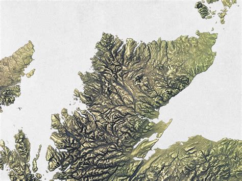 Scotland Topographic Map, Map of Scotland, Scotland Decor, Scotland ...