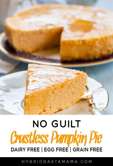 Gluten Free Crustless Pumpkin Pie Recipe