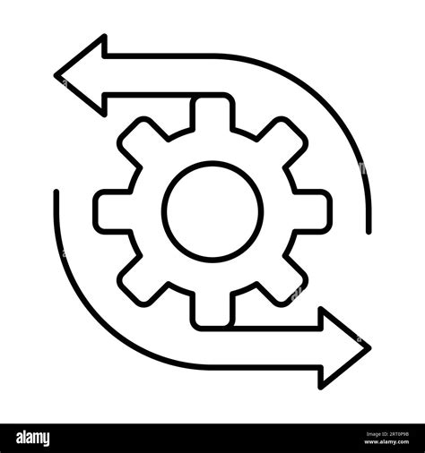 Agile Operations Process Gear Wheel Speed Arrow Icon Stock Vector Image