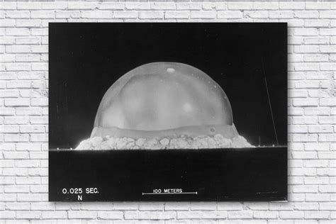 Trinity Test Poster, Atomic Bomb, First Nuclear Explosion Print ...