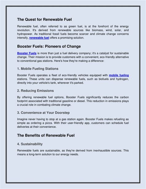 Ppt Boosting Sustainability Booster Fuels Renewable Fuel Delivery