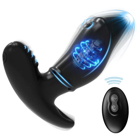 Prostate Massager Anal Vibrating Butt Plug Vibrator With Remote Control 10 Mode Ball Sprint