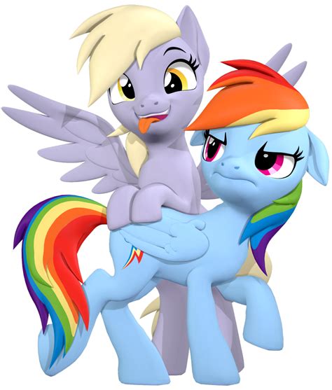 3423367 Safe Artist Owlpirate Derpy Hooves Rainbow Dash Pegasus