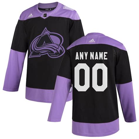 Colorado Avalanche adidas Hockey Fights Cancer Custom Practice Jersey ...