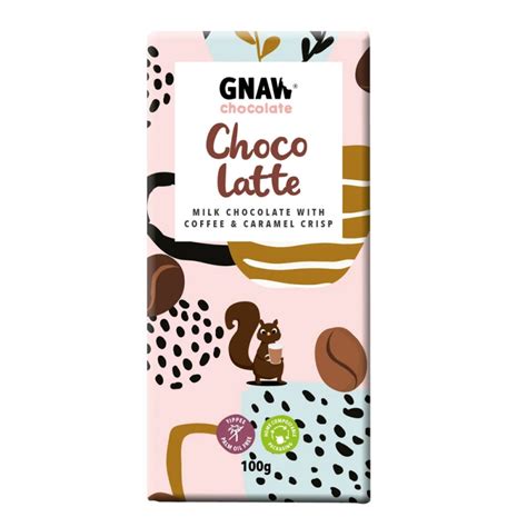 Gnaw Choco Latte Milk Chocolate Bar 100g