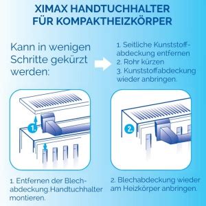 XIMAX Handtuchhalter für Kompaktheizkörper weiß 525 mm 1 Stück