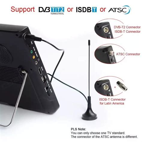 Leadstar D Inch Hd Portable Tv Dvb T Atsc Isdb T Tdt Digital And