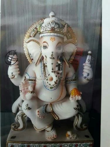 Handecor White Marble Ganesh Moorti At Rs In Jaipur Id