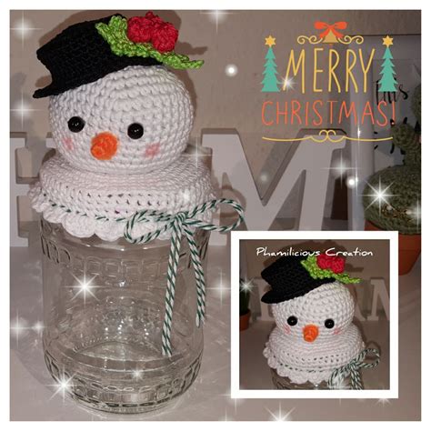 CHRISTMAS CROCHET JAR LID COVER FREE PATTERN Crochet Jar Covers