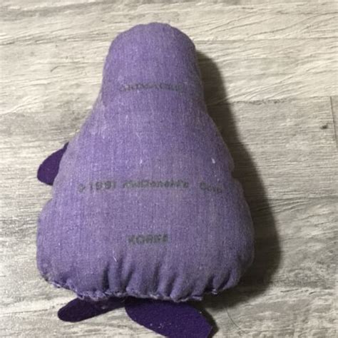 Vintage 1981 McDonalds Grimace plush stuffed Happy Meal Figure Toys W2 ...