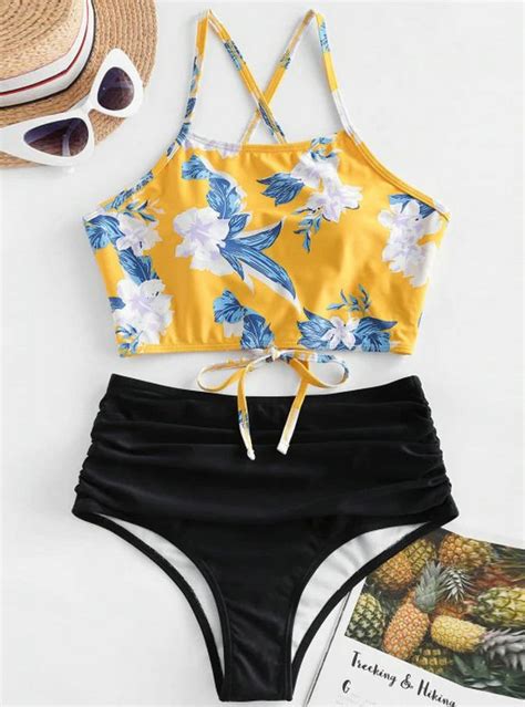 Sexy Print High Waist Swimsuit Bikini Set On Luulla