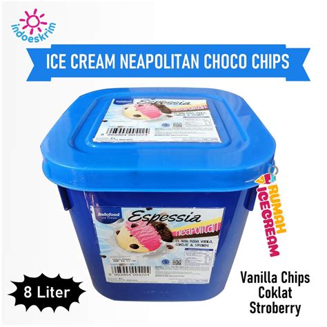 Jual Ice Cream IndoEskrim 8L Neapolitan Chocochips Indonesia Shopee