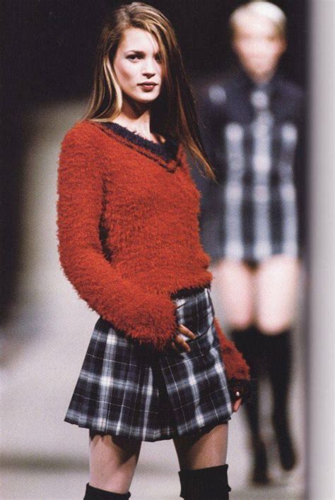 Vivienne Westwood 90s Kate Moss Runway Fashion Plaid 90s Fashion