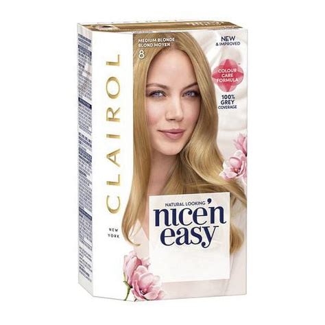 Clairol Nice N Easy Permanent Hair Coloring Medium Blonde Allergy Gentle Formula With Damage