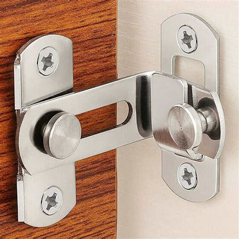 90 Degree Stainless Steel Latch Safety Right Angle Sliding Door Lock 4