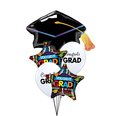 Colorful Congrats Graduation Balloon Bouquet The Brat Shack Party Store