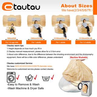 Otautau Ft Grand Fluffy Pouf Cover Bean Bag Chair Game Movie Beag