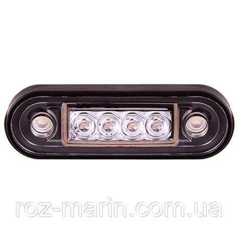 Повторитель габарита (палец двойной) 4 LED 12/24V красный 85*10*25мм ...