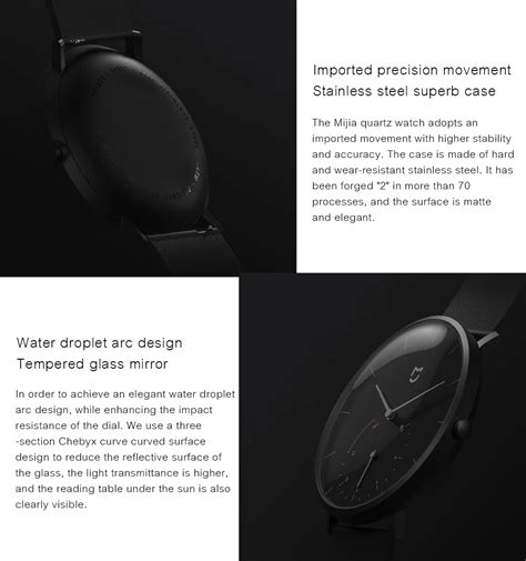 Xiaomi Mijia водонепроницаемые кварцевые часы Смарт-браслет Bluetooth ...