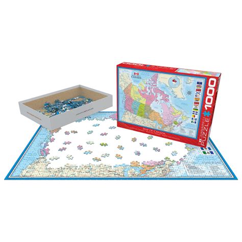 Map Of Canada 1000 Piece Puzzle – The Puzzle Nerds