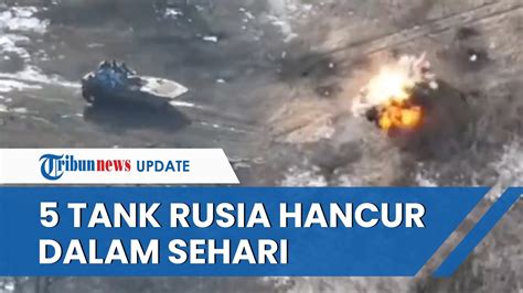 Detik Detik Tank Rusia Meledak Di Dekat Kota Marinka Ukraina Bangga