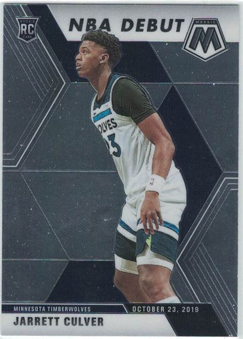 Panini Mosaic Nba Debut Jarrett Culver Rookie Rc