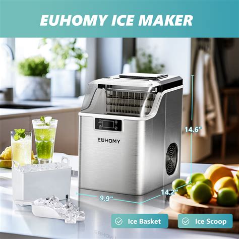 26lbs24h Countertop Ice Maker Euhomy