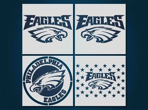 Eagles Stencil Reusableanddurable Mylar 10 Mil 254 Micron Etsy