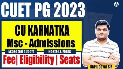 Cu Karnataka Msc Admissions Cuet Pg Counselling Seats