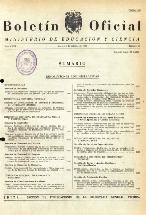 Boletín Oficial del Ministerio de Educación y Ciencia año 1968-4